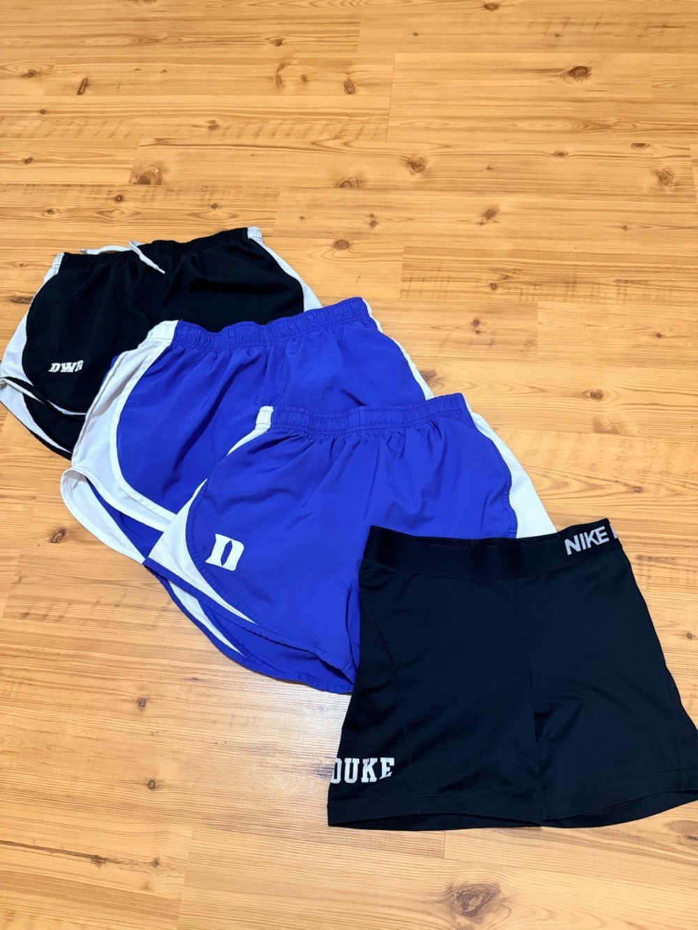 Duke Blue & Black Nike Athletic Shorts Lot